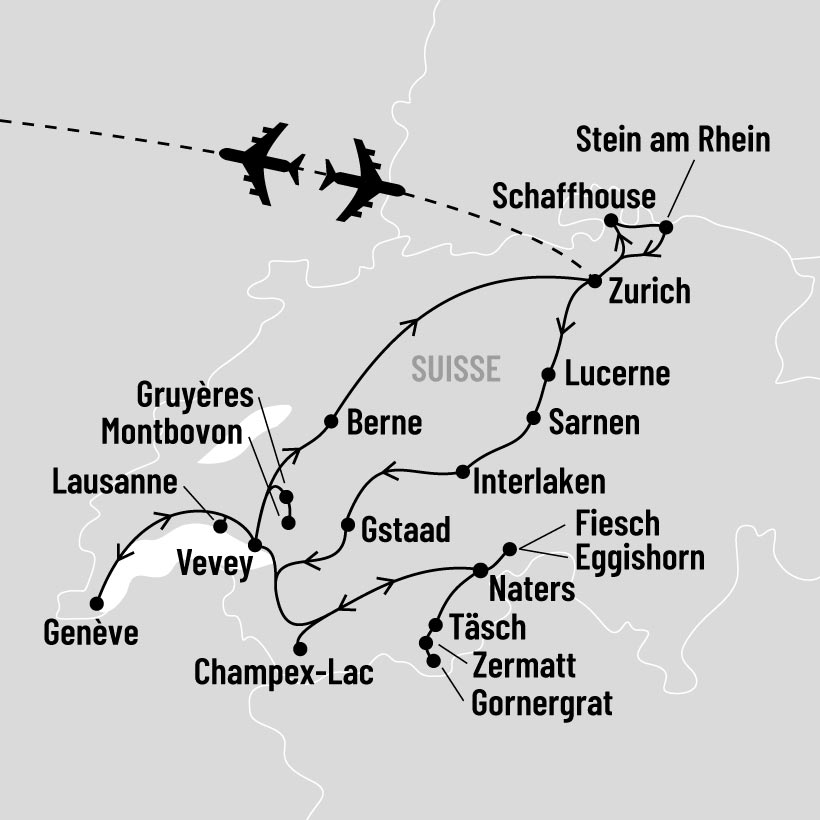 Panoramas Suisses map