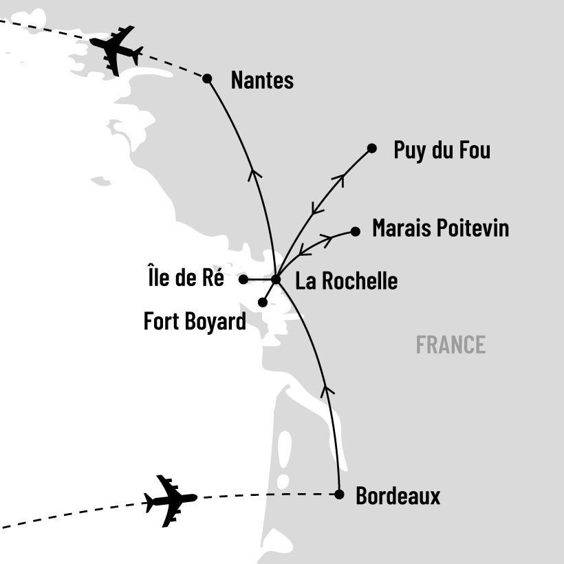 Croisière sur le Rhin romantique et train panoramique dans les Alpes suisses map