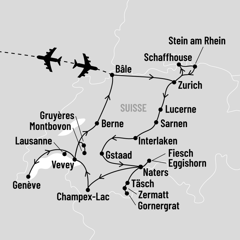 Panoramas Suisse map