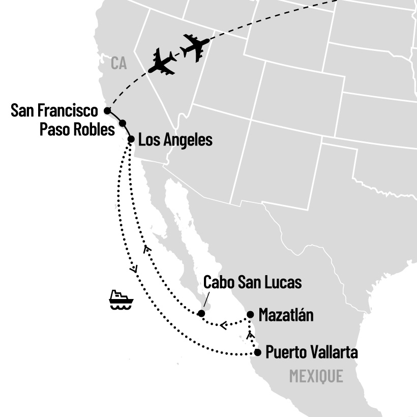 Circuit en Californie et croisière sur la Riviera Mexicaine