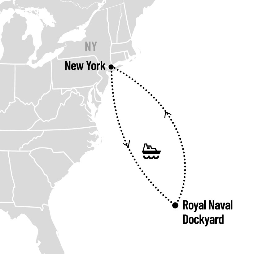Croisière aux Bermudes map