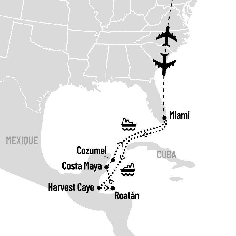 Croisière dans les Caraïbes de l'Ouest