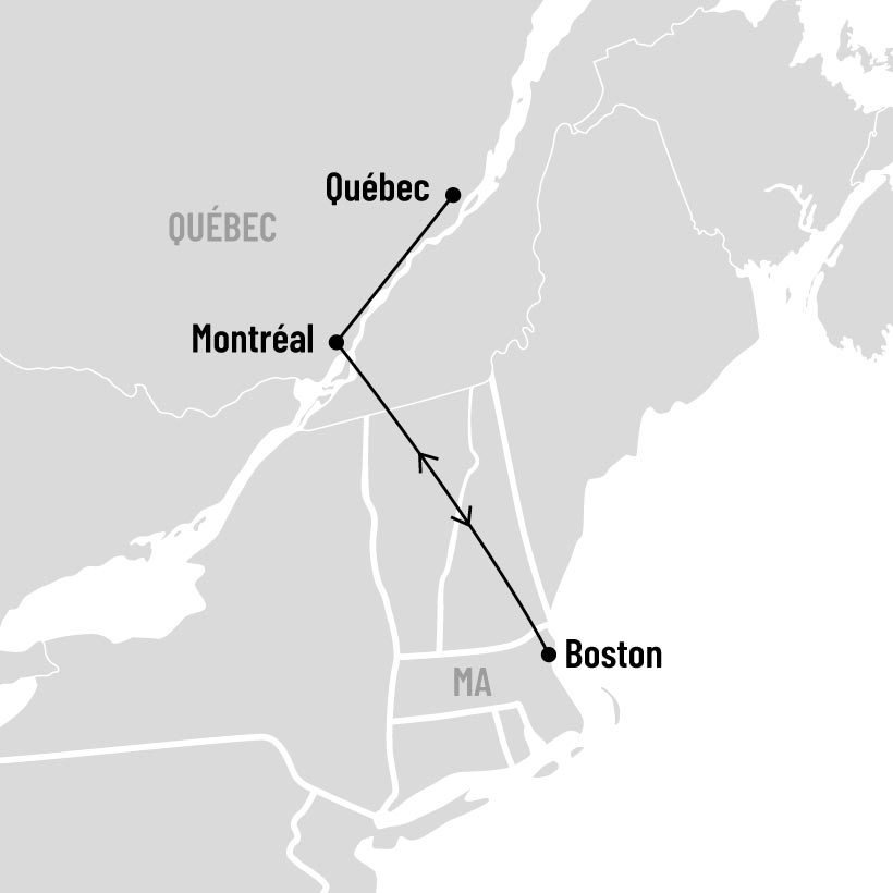 Escapade urbaine à Boston et les charmes de Rockport map